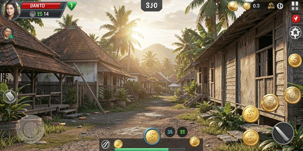 Tangkapan layar menunjukkan grafis dalam game yang memukau.