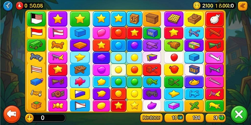 Tampilan antarmuka utama game ADAM77 yang menarik.