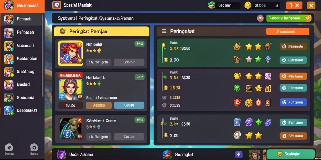 Tampilan menu utama yang menarik dan mudah dinavigasi.