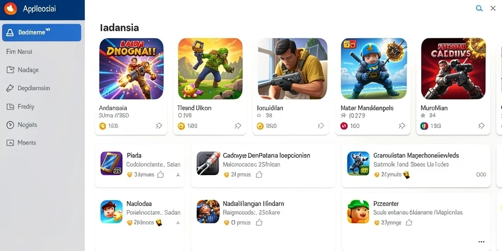 Tampilan awal yang menarik dengan berbagai pilihan permainan.