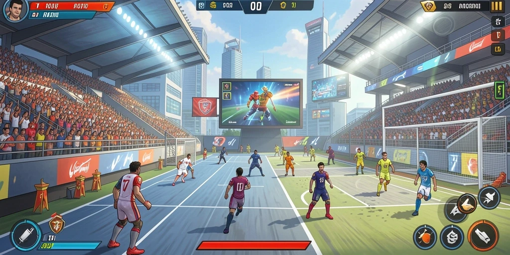 Screenshot menunjukkan tampilan menu utama yang menarik.